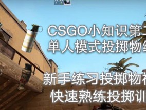 利用CSGO绑定实现一键切换道具的技巧（简化操作提升游戏体验的终极指南）