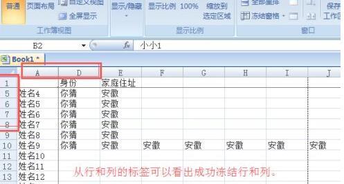 如何设置表格冻结行和列？冻结行和列的步骤是什么？  第1张